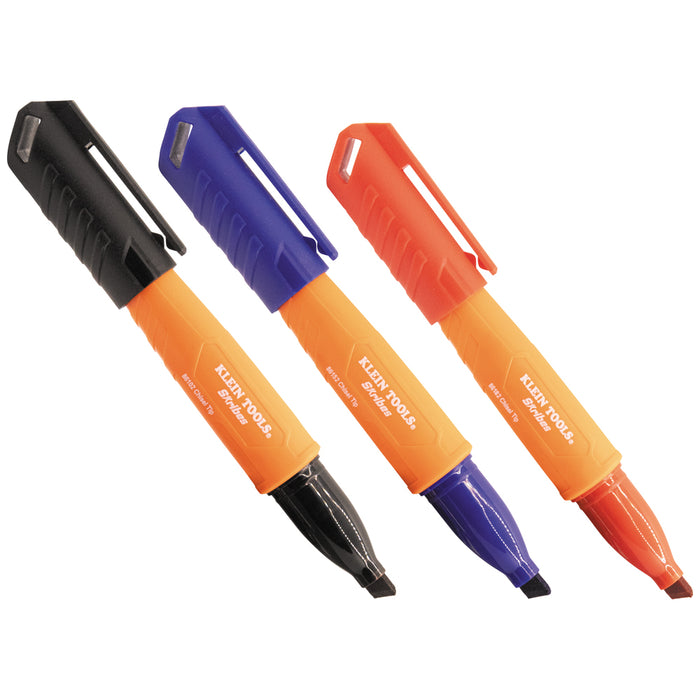 Klein 3Pk Multi-Color Chisel Marker