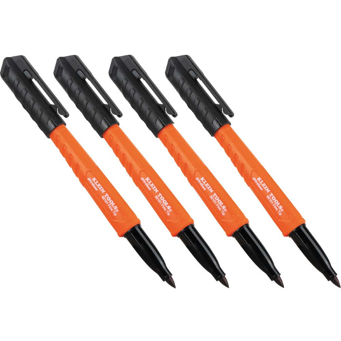 Klein 4Pk Black Fine Marker