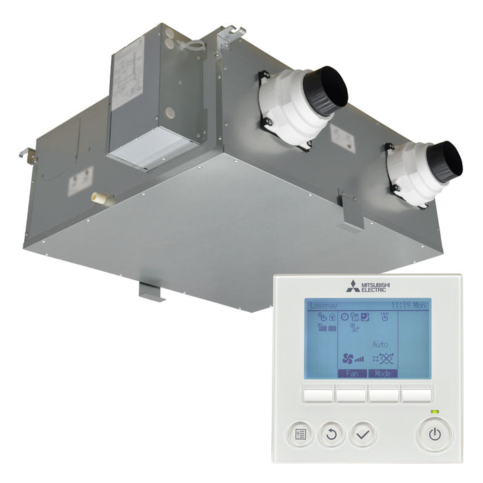 Mitsubishi Electric VL-220CZGV-E Lossnay Bundle (HRV) Air Volume: 62l/s. (WxDxH, mm) 850 x 720 x 320