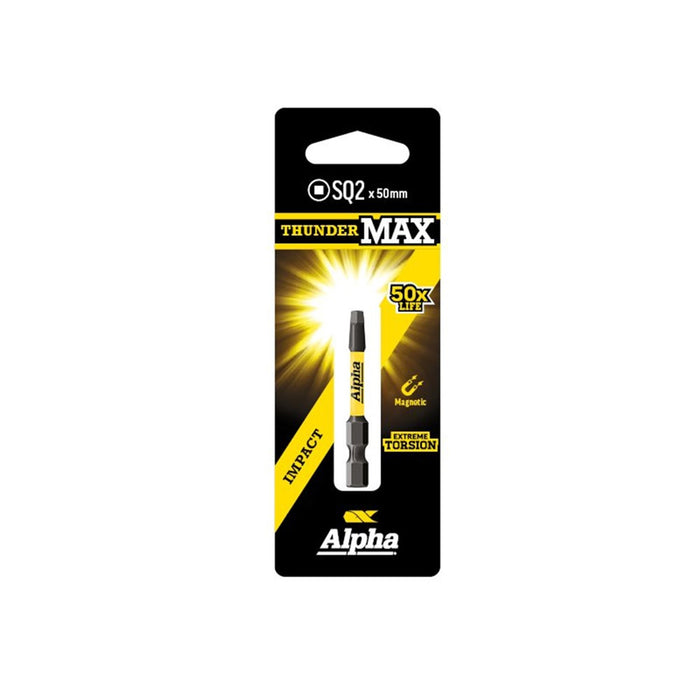 Alpha ThunderMax SQ2 x 50mm Impact Power Bit Carded