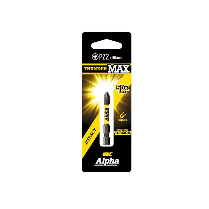 Alpha ThunderMax PZ2 x 50mm Impact Power Bit Carded