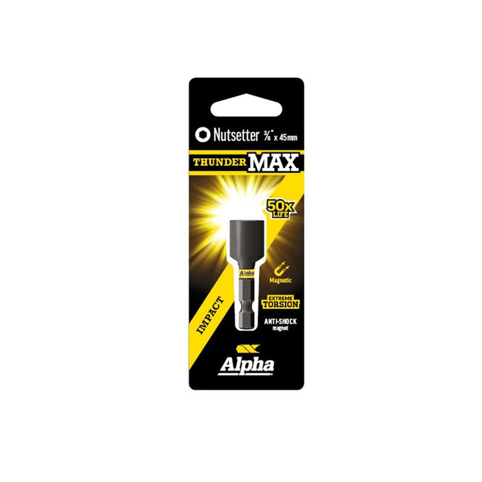 Alpha ThunderMax 3/8in x 45mm Impact Magnetic Nutsetter Carded