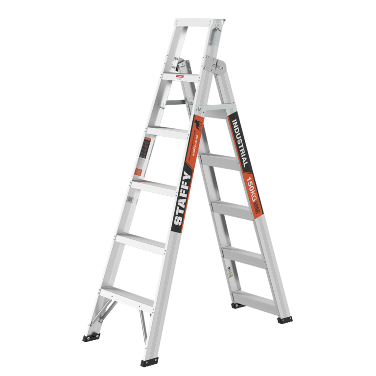 Staffy Step Ladder Dual Purpose Aluminum 6 Step 150kgs rated — Scott ...