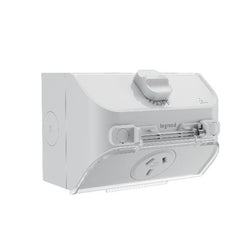 Legrand HPM AQUA LIFE SINGL POWERPOINT 10A IP54 SURFACE MOUNT LIMESTN GY