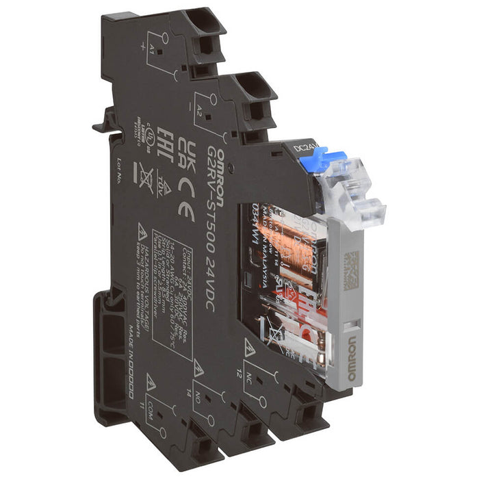 Omron Relay 5pin 6A 1CO 24VDC Slim +Base +Test +LED Screw