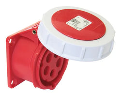 Emptec Socket 16Amp 4pole IP67 6h Panel Flanged Straight