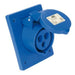 Emptec Socket 16Amp 3pole IP44 6h Panel Flanged Sloping