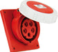 Emptec Socket 16Amp 4pole IP67 6h Panel Flanged Sloping