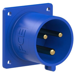 Emptec Plug 16Amp 3pole IP44 6h Panel Flanged Straight