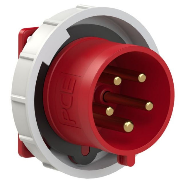 Emptec Plug 32Amp 5pole IP67 6h Panel Flanged Straight