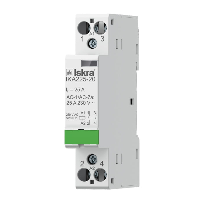 Mardag Iskra 2 Pole 25 Amp NORMALLY OPEN Modular Contactor 400VAC Contacts 230VAC Coil