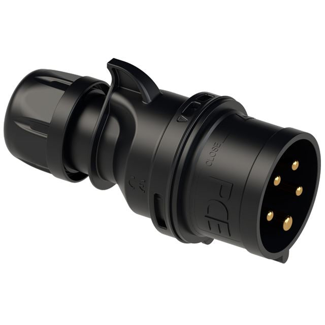 Emptec Plug 32Amp 5pole IP44 6h Black Shark
