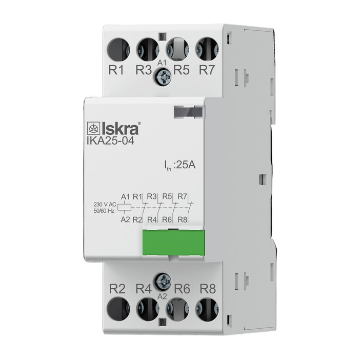 Mardag Iskra 4 Pole 25 Amp NORMALLY CLOSED Modular Contactor 400VAC Contacts 230VAC Coil