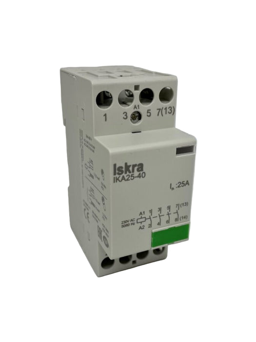Mardag Iskra 4 Pole 25 Amp NORMALLY OPEN Modular Contactor 400VAC Contacts 230VAC Coil