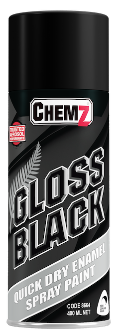 Chemz Paint Enamel Spray 400ml Gloss Black
