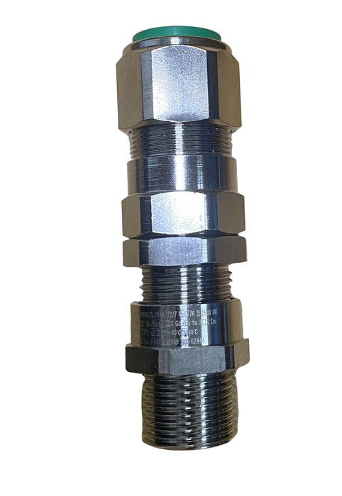 Cmp Gland A2F 1/2 NPT EXDE Nickel Plated Brass M20S Cable OD6.1-11.7
