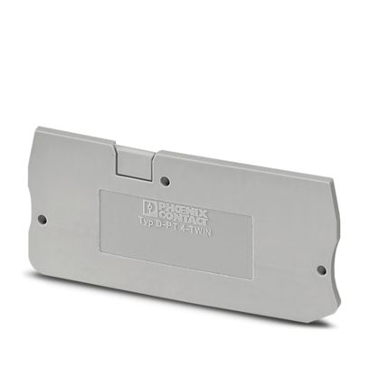 Phoenix D-PT 4-TWIN End Cover 66.5mmx2.2mmx29mm Grey