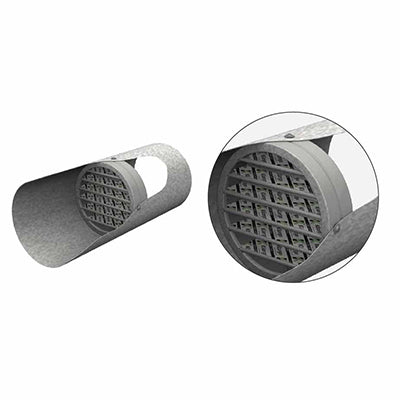 Smooth-Air Intumescent Fire Damper 150 Low Loss in 154dia360mmTube