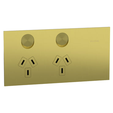 Clipsal Socket Sw Horiz Twin 10A 250V