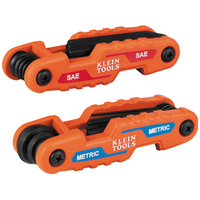 Klein Compact Folding Hex Key Set - Sae/Metric