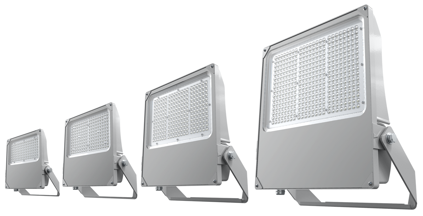 Glight Led Flood Light 100W IP66 Asymmetric 4000/5000K Non Dim Light Grey 316 Stainless Steel Bracket