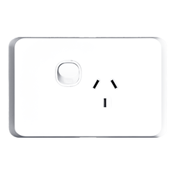 Tradesave Sleek Single 10A Horizontal Power Point