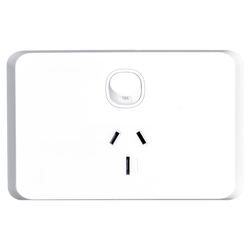 Tradesave Sleek Single 15A Horizontal Power Point