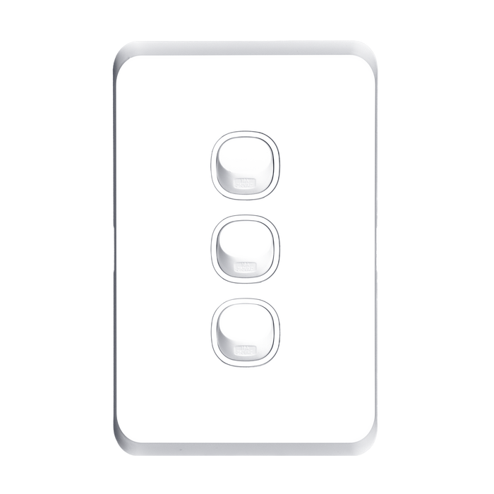 Tradesave Sleek 16A 2-Way Vertical 3 Gang Switch