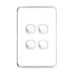 Tradesave Sleek 16A 2-Way Vertical 4 Gang Switch