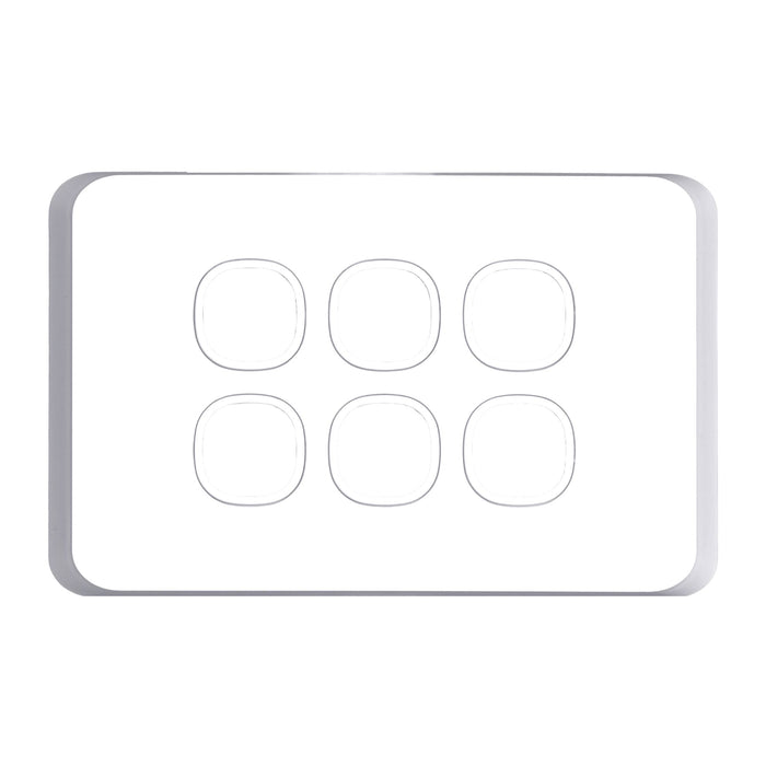 Tradesave Sleek 6 Gang Switch Plate ONLY