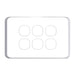 Tradesave Sleek 6 Gang Switch Plate ONLY