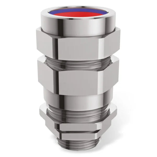 Maser Gland Armoured Nickel M25L c/w Lock Nut 25mm