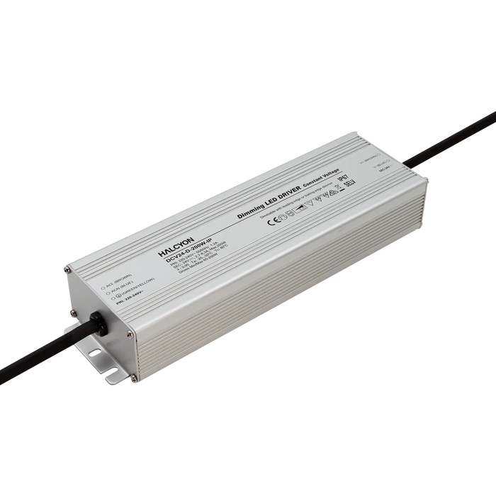 Halcyon Driver Phase-Cut Dimmable Pri:240V Sec:24V DC CV 65-200W IP67