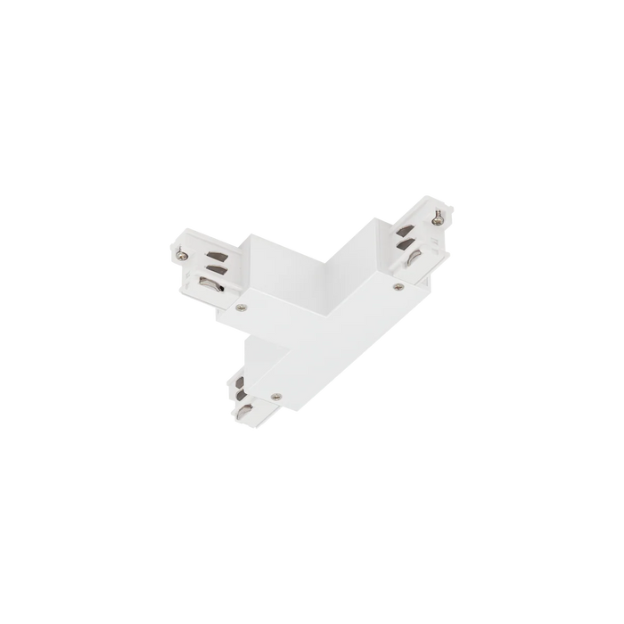 Halcyon Track 3 Circuit T Connector Earth Right-White