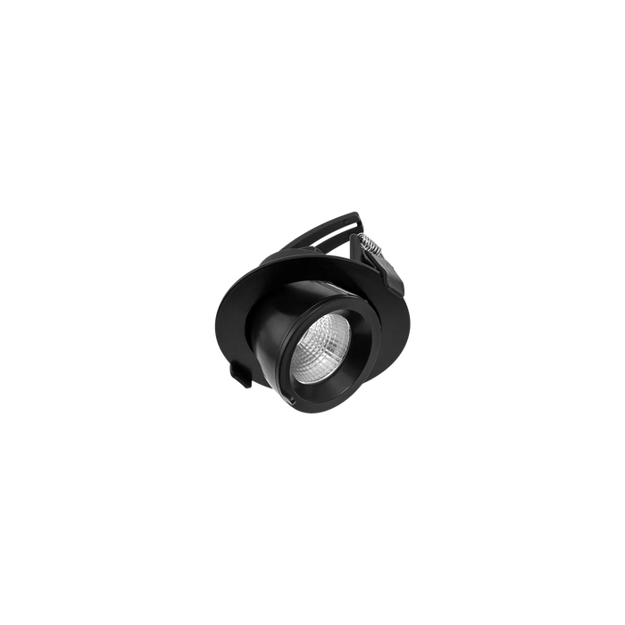 Halcyon LED Downlight 9W 4000K 112mm Round Tilt Rotate Black No Driver