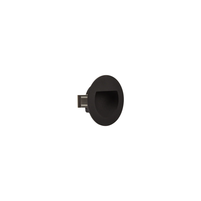 Halcyon Exterior Recess Stair Tread Round 3W 2700K 24V DC CV IP65 Black