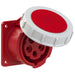 Emptec Socket 16Amp 5pole IP67 6h Panel Flanged Straight