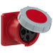 Emptec Socket 125Amp 4pole IP67 6h Panel Flanged Straight