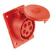 Emptec Socket 16Amp 5pole IP44 6h Panel Flanged Sloping