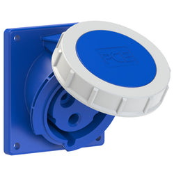 Emptec Socket 32Amp 3pole IP67 6h Panel Flanged Sloping