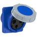 Emptec Socket 125Amp 3pole IP67 6h Panel Flanged Sloping