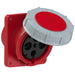 Emptec Socket 125Amp 4pole IP67 6h Panel Flanged Sloping