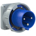 Emptec Plug 63Amp 3pole IP67 6h Panel Flanged Straight
