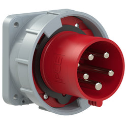 Emptec Plug 63Amp 5pole IP67 6h Panel Flanged Straight