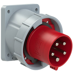 Emptec Plug 63Amp 5pole IP67 6h Appliance inlet Panel Flanged Slopi