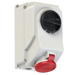 Emptec Socket 16Amp 5pole IP44 6h Switch interlocked Surface Mnt
