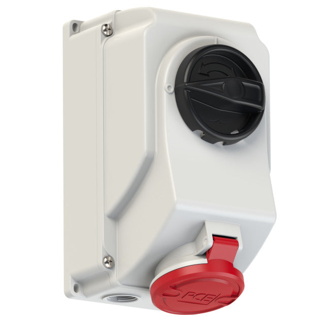 Emptec Socket 16Amp 5pole IP44 6h Switch interlocked Surface Mnt