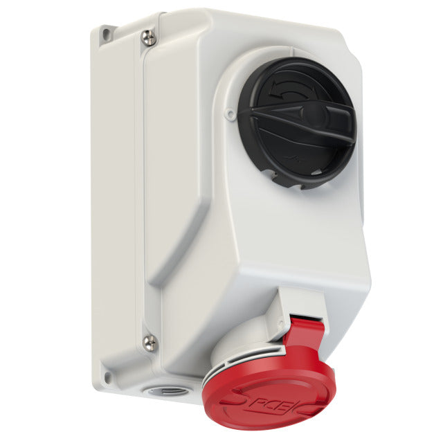 Emptec Socket 32Amp 4pole IP44 6h Switch Socket