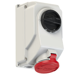 Emptec Socket 32Amp 5pole IP44 6h Switch Socket