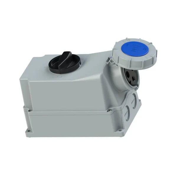 Emptec Socket 63Amp 3pole IP67 6h Switch interlocked Surface Mnt